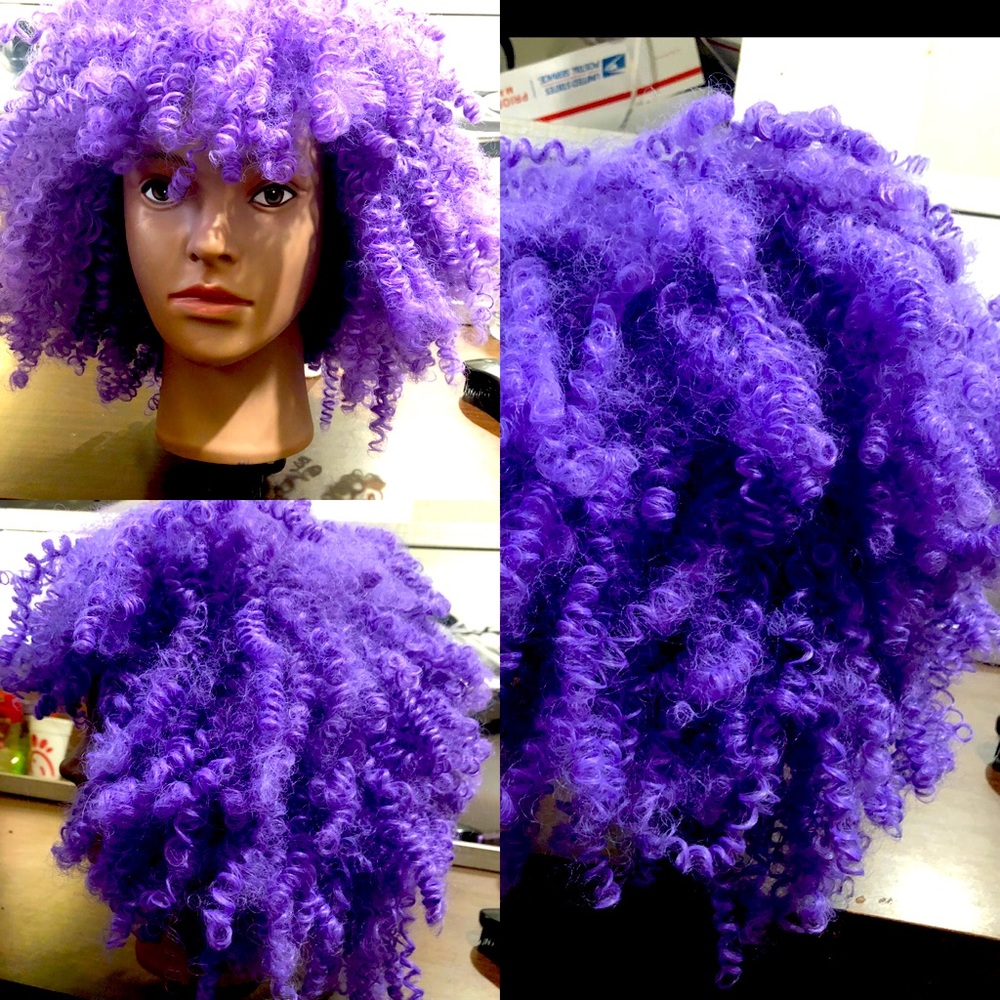Purple Afro wig